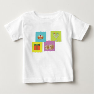 T-shirt Pour Bébé Éléments juifs de vacances de Hanoukka