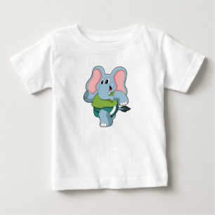 T-shirt Pour Bébé Eléphant à la course