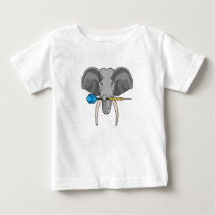 T-shirt Pour Bébé Eléphant aux fléchettes avec fléchette