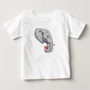 T-shirt Pour Bébé Eléphant avec boisson