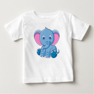 T-shirt Pour Bébé Eléphant Bébé mignon