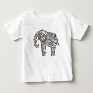 T-shirt Pour Bébé Éléphant décoratif de style