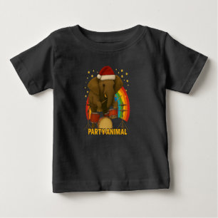 T-shirt Pour Bébé Elephant Drummer PARTY ANIMAL Rainbow Edition T-S