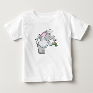 T-shirt Pour Bébé Elephant en chef avec shaker de sel