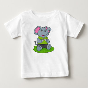 T-shirt Pour Bébé Eléphant en Gamer