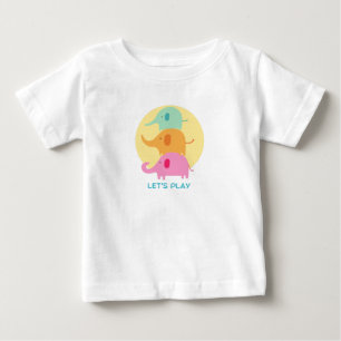 T-shirt Pour Bébé éléphant, jouons