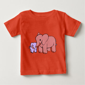 T-shirt Pour Bébé Eléphant Mère et enfant
