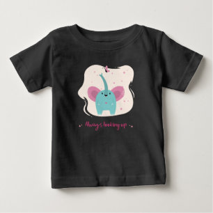 T-shirt Pour Bébé Eléphant mignon Avec Toujours Recherche De Texte