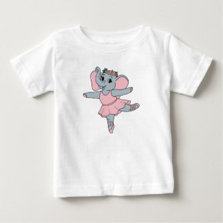 T-shirt Pour Bébé Éléphante Danseuse Ballerine Rose Danse Animale Ar