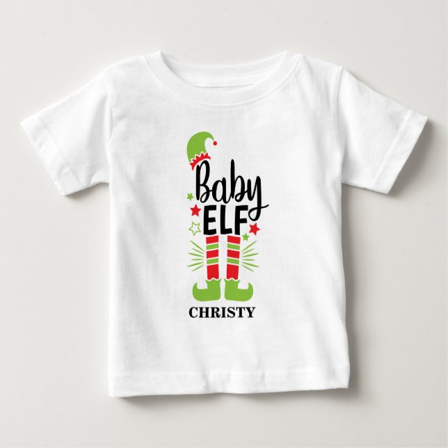 T-shirt Pour Bébé Elfe bébé personnalisé (Devant)
