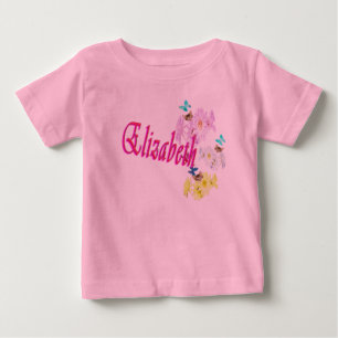 T-shirt Pour Bébé Elizabeth prénom fille, Body bébé
