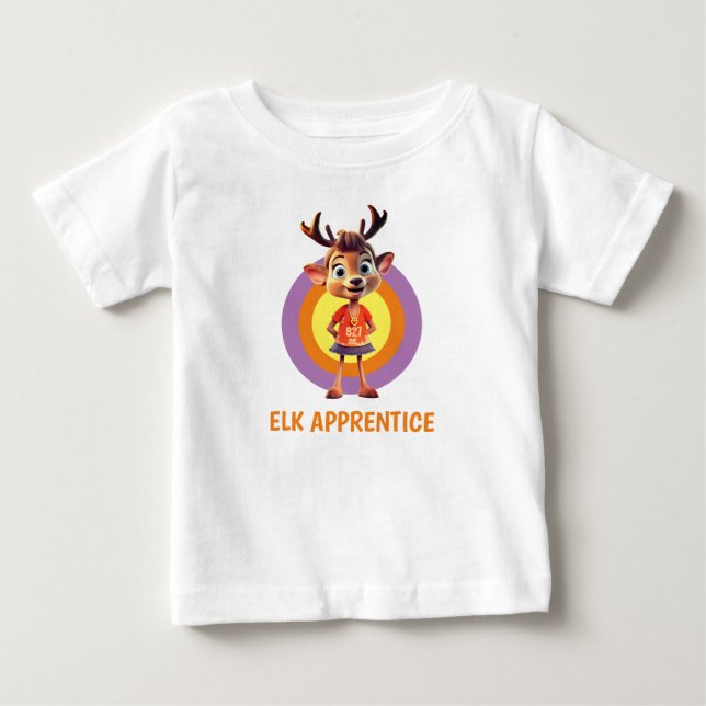 T-shirt Pour Bébé Elk Apprentice fille (Devant)