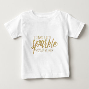 T-shirt Pour Bébé Elle Feuille Un Peu Étincelante