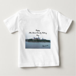 T-shirt Pour Bébé Ellis île antécédents familiaux jour 17 avril