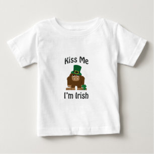 T-shirt Pour Bébé Embrasse-moi Je suis irish Bigfoot