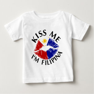 T-shirt Pour Bébé Embrassez-moi, je suis Philippine