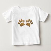 Empreinte de patte de chien de bois