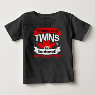 T-shirt Pour Bébé En effet, nous sommes jumeaux