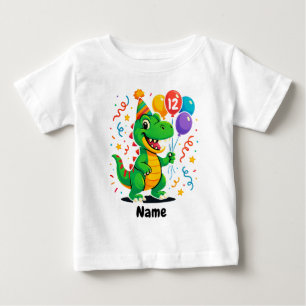 T-shirt Pour Bébé Enfants Dino Anniversaire Personnalisés
