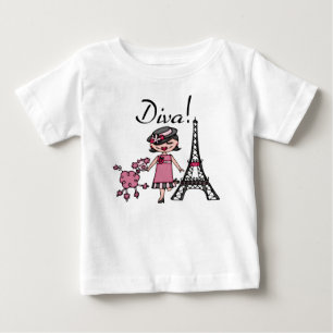T-shirt Pour Bébé Ensemble tutu pour bébé diva aux cheveux noirs