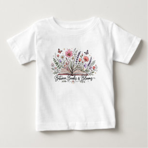 T-shirt Pour Bébé Entre les livres et les floraisons amoureux des li