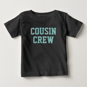 T-shirt Pour Bébé Équipage Cousin Enfants Turquoises correspondant