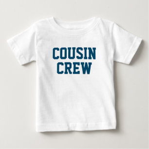 T-shirt Pour Bébé Équipage Cousin   Marine Blue Matching Kids