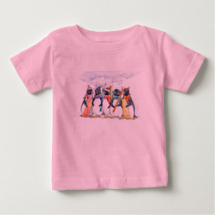 T-shirt Pour Bébé Équipe de ski de pingouin