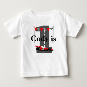 T-shirt Pour Bébé ęr Coutume de Course-car d'anniversaire