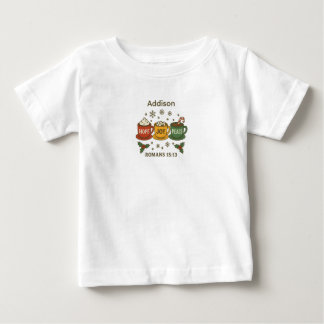 T-shirt Pour Bébé Espoir Joie Paix et Cocoa