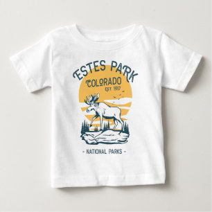 T-shirt Pour Bébé Estes Park Colorado National Park Moose Sunset