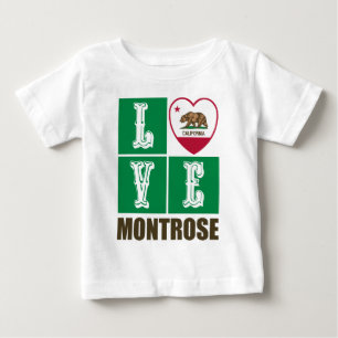 T-shirt Pour Bébé États de Californie Drapeau Coeur Montrose