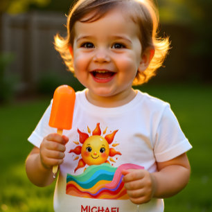 T-shirt Pour Bébé Été ensoleillé heureux et lumineux