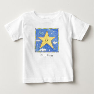 T-shirt Pour Bébé Étoile heureuse personnalisée