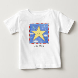 T-shirt Pour Bébé Étoile heureuse personnalisée