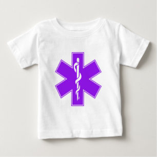 T-shirt Pour Bébé Étoile pourpre grise noire verte de l'infirmière