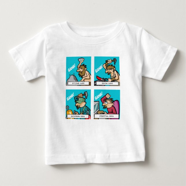 T-shirt Pour Bébé Évolution numérique 2 (Devant)