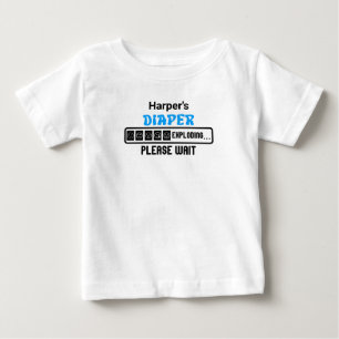T-shirt Pour Bébé Explosion de couches. Veuillez patienter