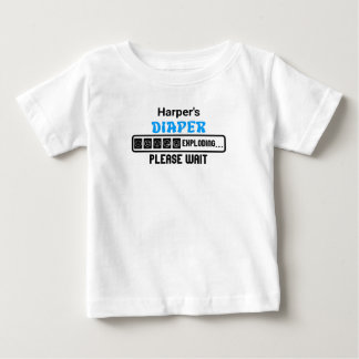 T-shirt Pour Bébé Explosion de couches. Veuillez patienter