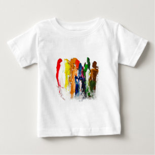 T-shirt Pour Bébé Expression Abstraite des figures humaines en mouve