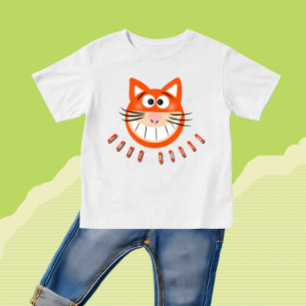 T-shirt Pour Bébé Face de chat drôle