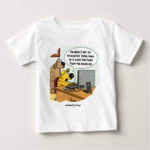 T-shirt Pour Bébé Facebook pour des chiens