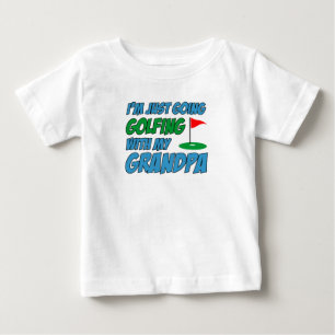 T-shirt Pour Bébé Faire Du Golf Avec Grand-Père