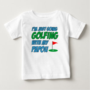 T-shirt Pour Bébé Faire Du Golf Avec Le Petit-Enfant Grec Papou