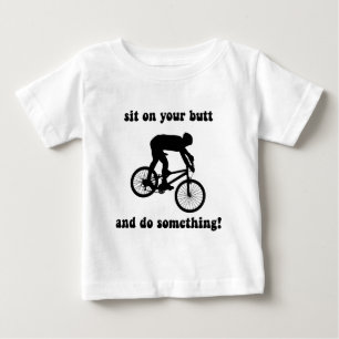 T-shirt Pour Bébé Faire du vélo drôle de montagne