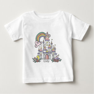 T-shirt Pour Bébé Fairytale Castle Princess Nom personnalisé