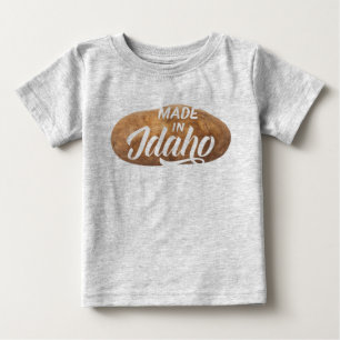 T-shirt Pour Bébé Fait dans la chemise rousse de pomme de terre de