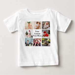 T-shirt Pour Bébé Faites vos propres 8 photos collage et texte bébé
