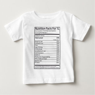T-shirt Pour Bébé Faits de nutrition pour 1L