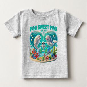 T-shirt Pour Bébé Famille de baleines "Pod Sweet Pod"